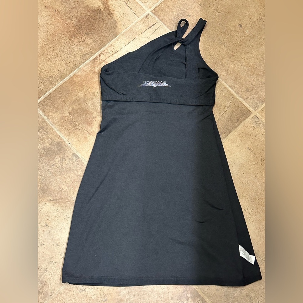 💫Beyond Yoga Spacedye Lost Your Mind Dress, Small, EUC, Black, Asymmetrical - Picture 13 of 15